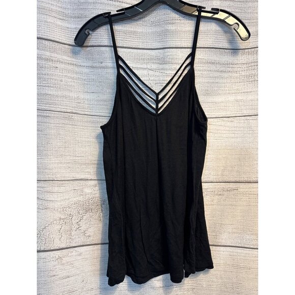 Express One Eleven Strappy Black Camisole Top With V-Neck Design Size M - Picture 3 of 3